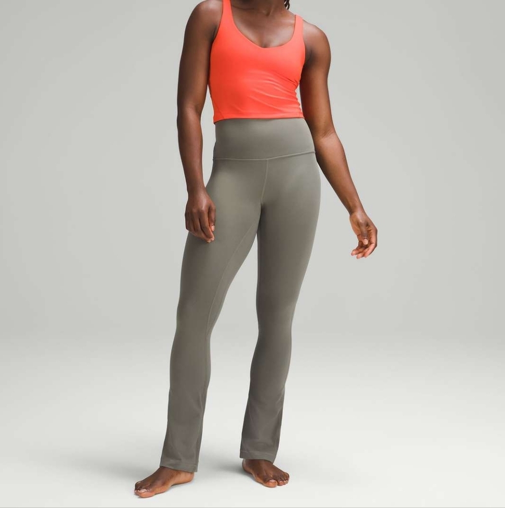 Lululemon Align High Rise Mini‎ Flared Pant 28" Size 2 Grey Sage